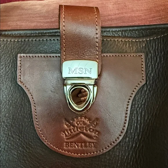 Col. Littleton Brown and Black Leather Women's Beautifully Crafted Handbag - Picture 2 of 8